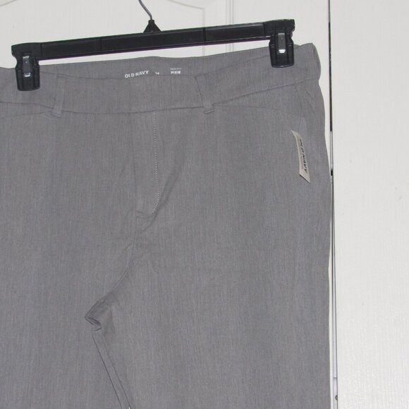 OLD NAVY High Rise Pixie Secret Smooth Pockets Gray Pants Size 14 - Picture 2 of 6